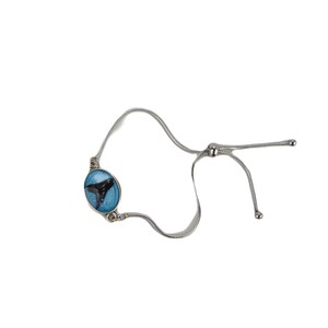 Lemon Shark Tooth Stainless Steel Slider Bracelet