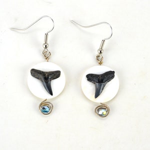 Lemon Shark Tooth Shell Earrings