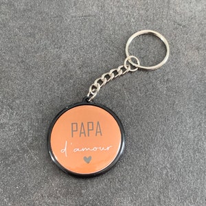 Badge ou porte-clé Super Papa / Papa d’amour – Cadeau fête des pères – Petit mot doux personnalisé – décapsuleur personnalisé