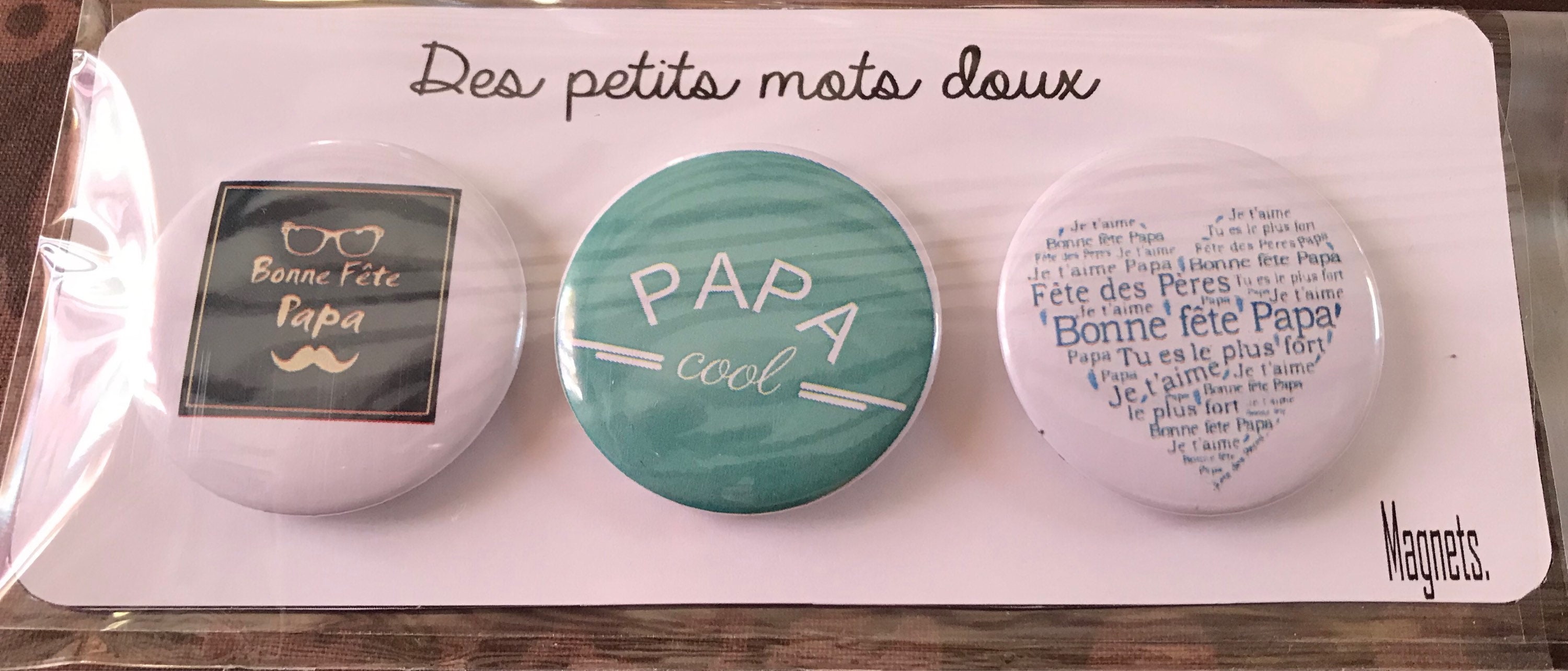 Magnets Mots Doux Fete Des Peres - Aimant Decoration