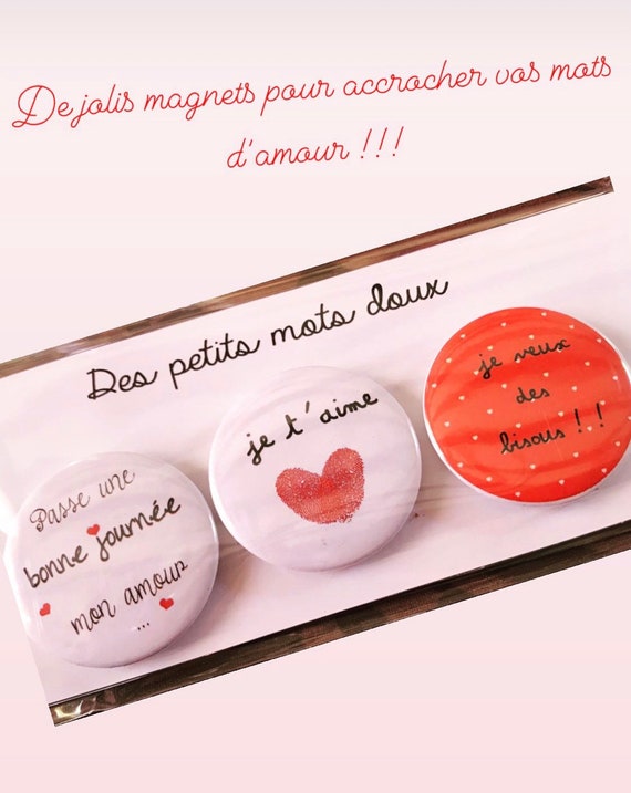 Magnets Mots Doux Amour aimant decoration -  France
