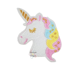 Unicorn Felt Patch - Appliques Unicorns Horn Iron On - Feltie Animal Ears Unicorn Party Cake Craft Clothing Decoration DIY 1 pc