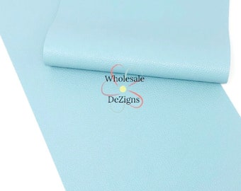 Light Blue Leather, Blue Litchi Textured Faux Leather Sheet, Aqua Blue Craft Sheets, DIY Craft Material for Hair Bows Earrings and More