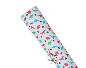 Dinosaur Leather, Faux Leather Sheet, Vegan Leather, Dino Craft Sheets, Animals Fabric, Leather for Craft