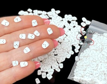 Ghost Clay Sprinkles, Halloween Confetti for Shakers, White Ghost for Nail Decoration, Halloween Slime Filler, Mini Polymer Clay Slices