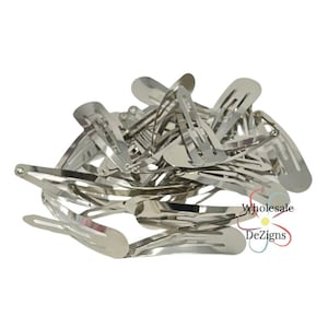 Snap Clip Alligator Hair Clips 40mm 1 7/8" Make Your Own Hair DIY Hair Supplies Supply Metal Clips 5 10 25 Pcs - Fits Our Plastic Shakers