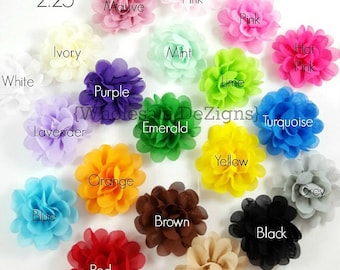Mini Lotus Flower - Solid Colored Layered Flower - 2&quot; - Your Choice White Ivory Mauve Light Pink Lavender Turquoise Mint & More
