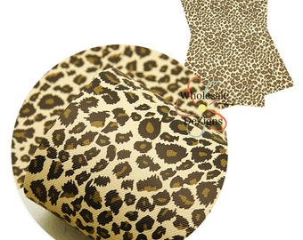 Leopard Print Faux Leather Sheet, Cheetah Craft Leather, Animal Print Synthetic Material, DIY Bows Earrings & More, Leather Supplier