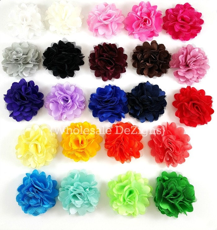 Mini Satin and Tulle Layered Flower Solid Small / Petite - Etsy
