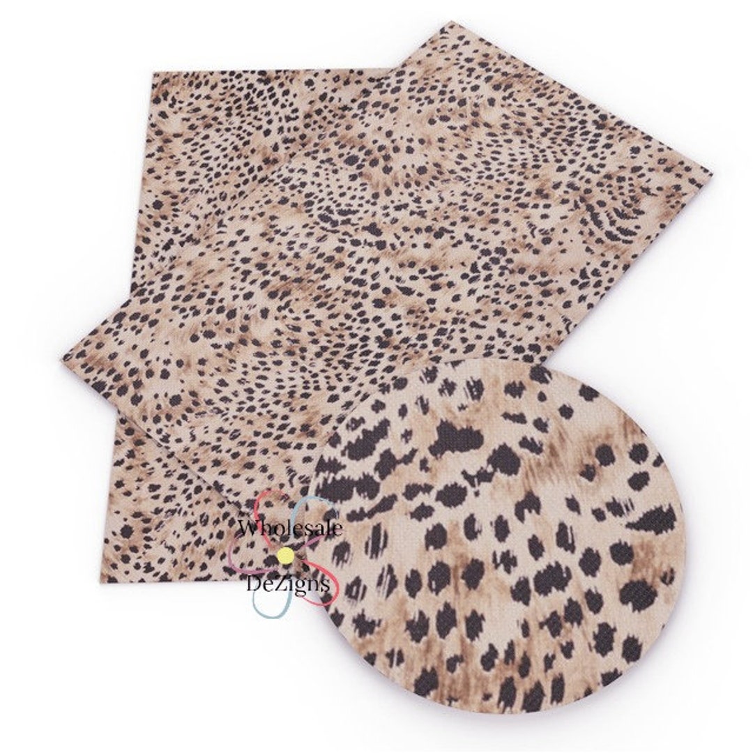 Cheetah Print Faux Leather Sheet, Leopard Leather Sheets, Animal Print ...