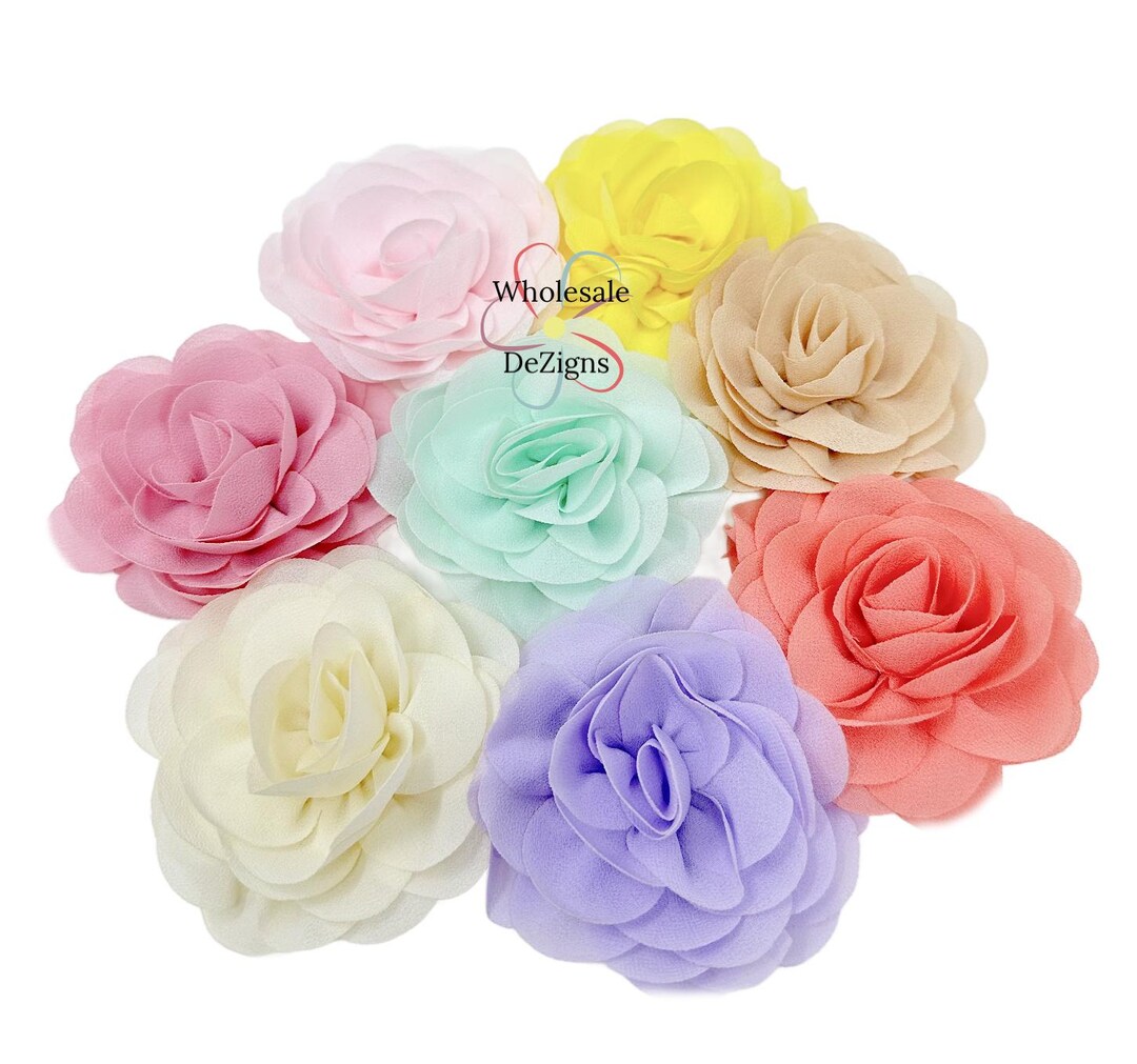 Chiffon Roses, Fabric Flowers, Rosettes, Rose Flowers, Chiffon Rose ...