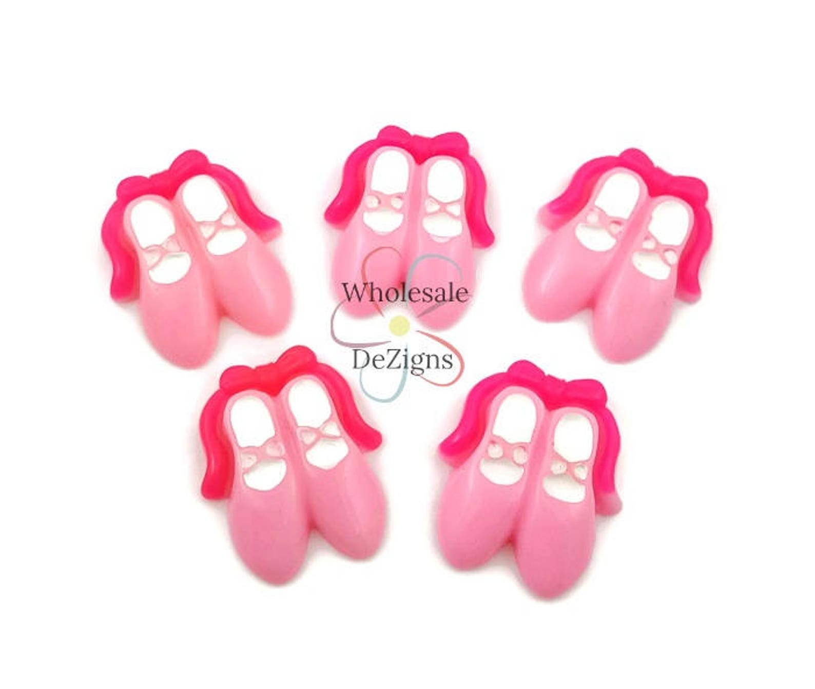 pink ballet slipper resins pink ballerina slippers cabochons light hot pink shoes flat back acrylic diy headband hair bow embell