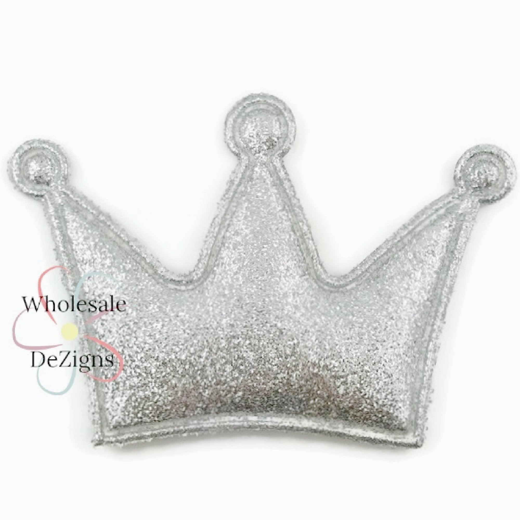 Silver Glitter Crowns, Glitter Crown, Double Sided, Crown