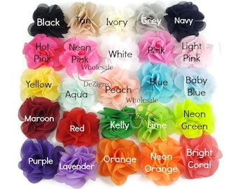 Pretty Chiffon Layered Flowers, DIY Small Rosettes for Headband, Small Fabric Roses, Soft Petite Dainty Layered Flowers, Flower Supply Shop