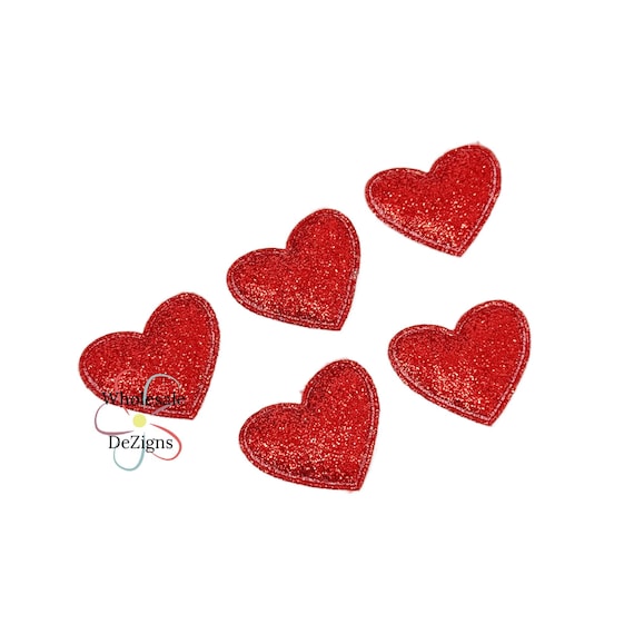 Craft Embellishments: Padded Hearts: Red: Pack of 24 Craft Embellishments: Padded Hearts: Red: Pack of 24