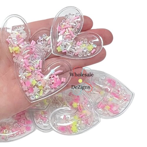Heart Shakers Pastel Mixed Shaker Hearts Beads Valentines Etsy