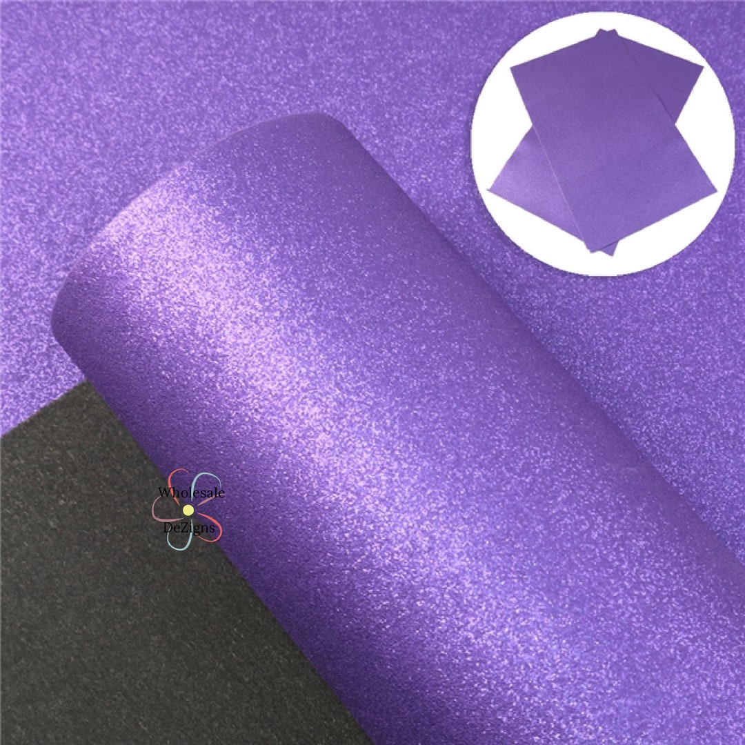 Purple Pearl Faux Leather Sheet Synthetic Sheets Sparkling Sparkle