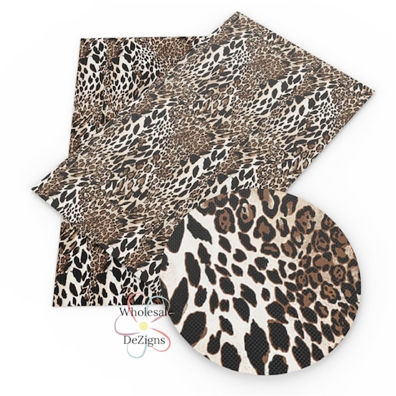Animal Print Faux Leather Sheet Leopard Leather Cheetah Black Brown Synthetic Vinyl Sheets 7.75 X 13 Fabric DIY Bows Craft Material Etsy UK