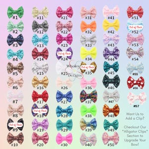 Sequin Bows, Sequin 3 inch Bows, DIY No Clip Bows,  3" Shimmery Bows, Small Sequin Bows, Craft Bows, Bow Supply, Wholesale Bows,