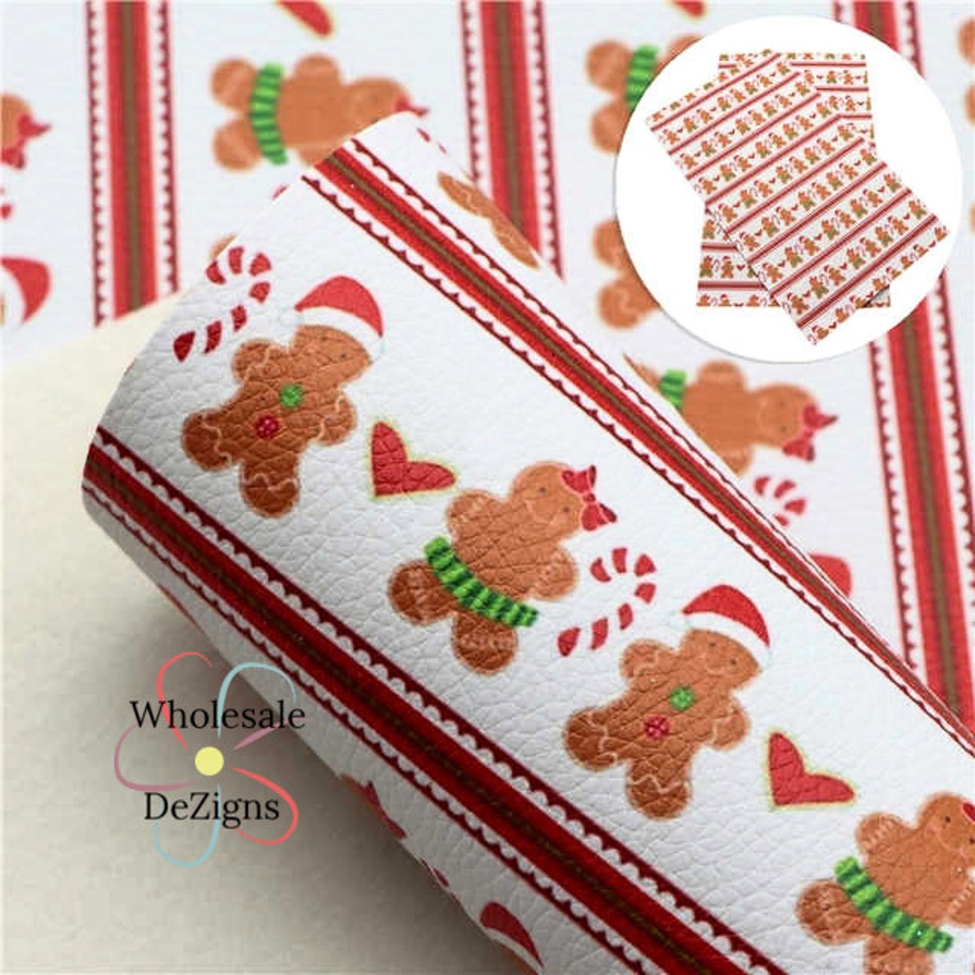 Dressed Up Gingerbread Faux Leather Sheets