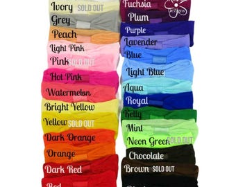 Nylon Elastic Headbands - 2.5&quot; Wholesale Headbands Your Choice - DIY Interchangeable Stretch Headbands 2.5 inches, Soft Headbands