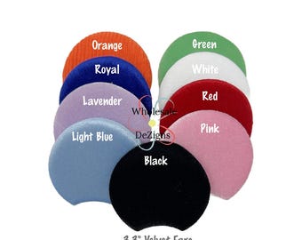 Velvet Mouse Ears, 3.3" Double Sided Ears, Mouse Appliques, Soft Padded Fur Ears, DIY Your Own Mouse Ears, Craft Ears
