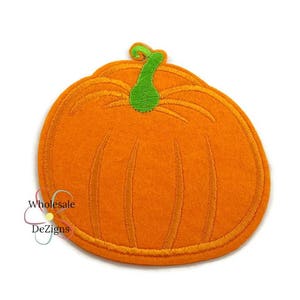 Orange Pumpkin Applique, Iron on Pumpkin, Pumpkin Appliques, Pumpkin Iron On&#39;s, Patches for Hats, Small Pumpkin Patches, 3.5&quot; 2 Pumpkins