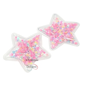 Pastel Star Shakers, Plastic Rainbow Colored Stars, Star Shaped Confetti Shakers, Sensory Toy Stars, Puffy Inflated Plastic Shakers 2.5"