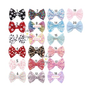 Large Sequin Craft Bows, 5" Bows for Mouse Headbands, DIY Hair Bow, Wholesale Bow Supply, 5"