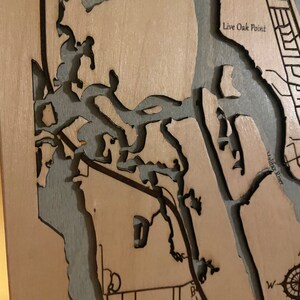 Laser Engraved Ponce Inlet Wood Map – Nautical Coastal Wall Art - Etsy