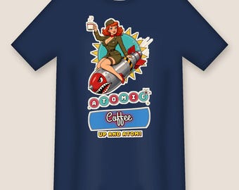 Camiseta Atomic Coffee Bomb Rider — Camiseta pin-up Up and Atom