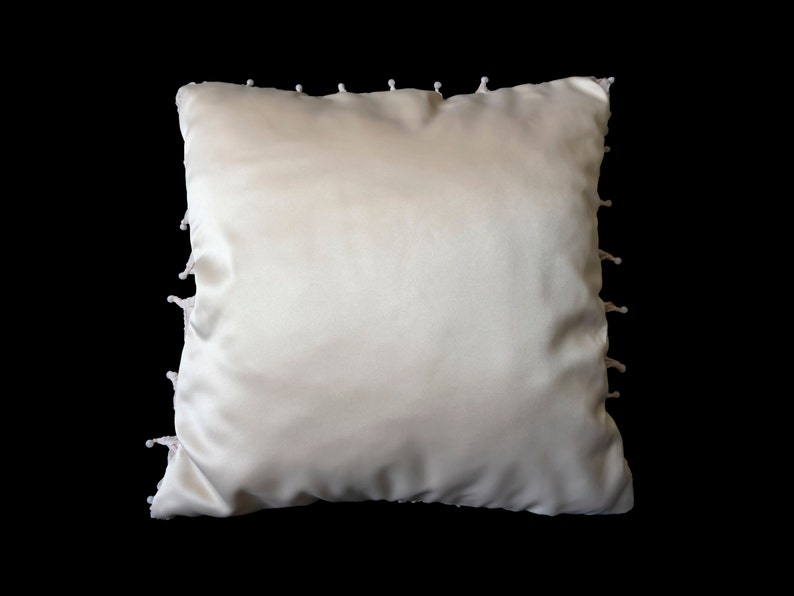 3D textured beige pillow pillow cover, contemporary cushions, unique room decoration, handmade 3D shibori fabric, wow effect gift image 6
