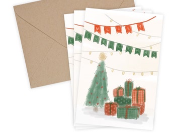 Christmas Tree Cards - Pack of 10