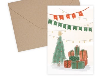 Christmas Tree Card - Single Card