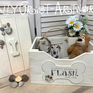 Handmade wooden doggy memory box - for our precious pawpals who have passed on