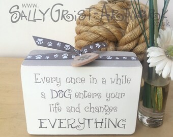 Every once in a while.... Handmade wooden shelf block for a dog lover