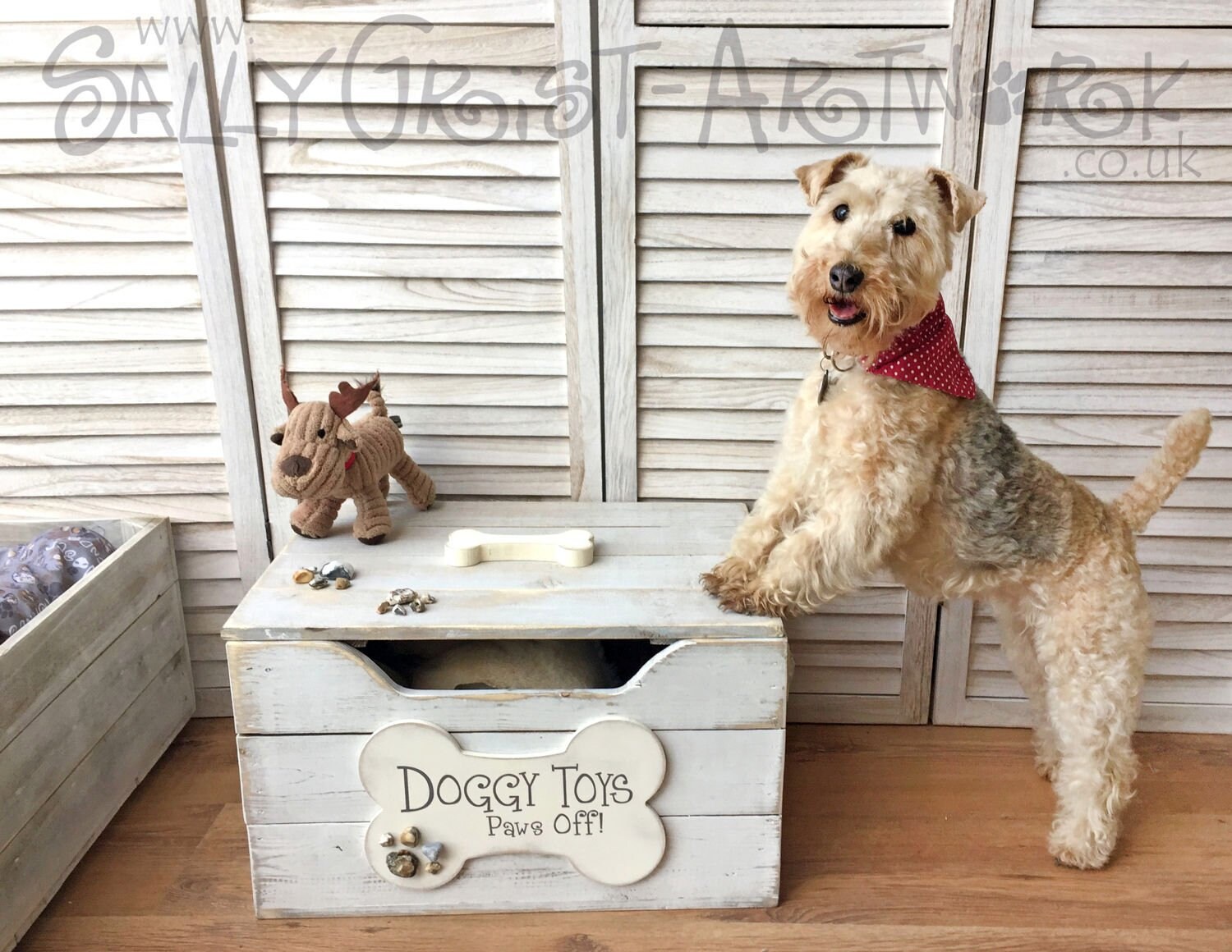 Wooden Doggy Toy Box Handmade unique and totally Etsy