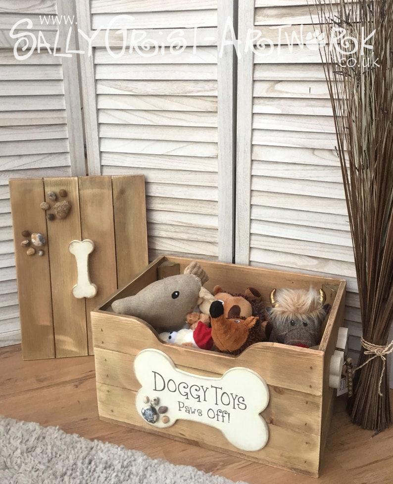 Wooden Doggy Toy Box Handmade, unique and totally GORGEOUS image 3