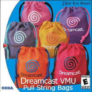 Sega Dreamcast pull string VMU bags