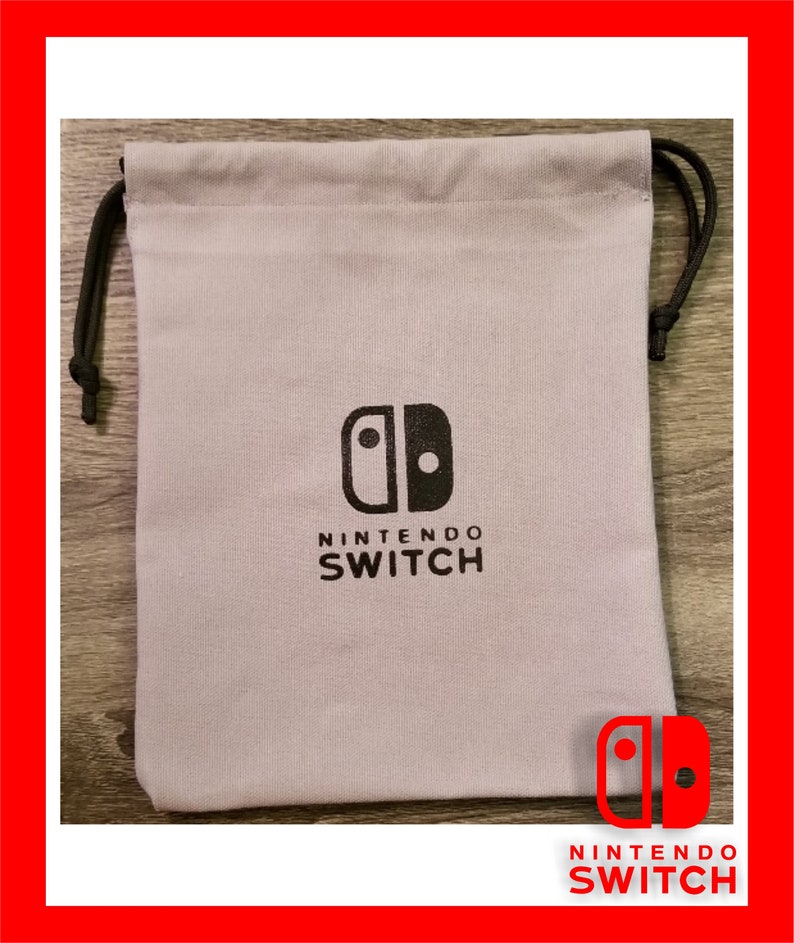 Nintendo Switch pull string controller bags Grey with black