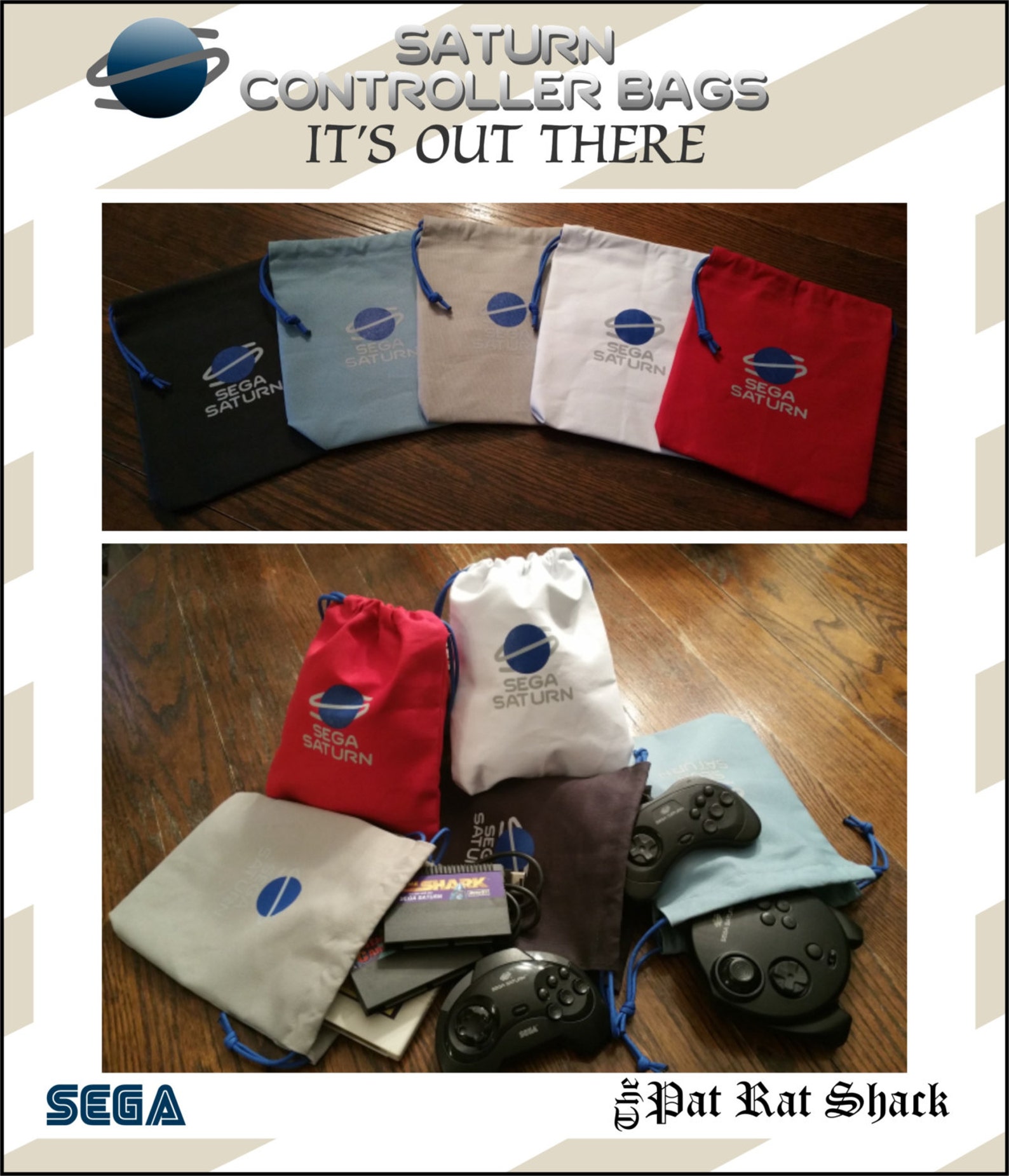 Sega Saturn Pull String Controller Bags - Etsy