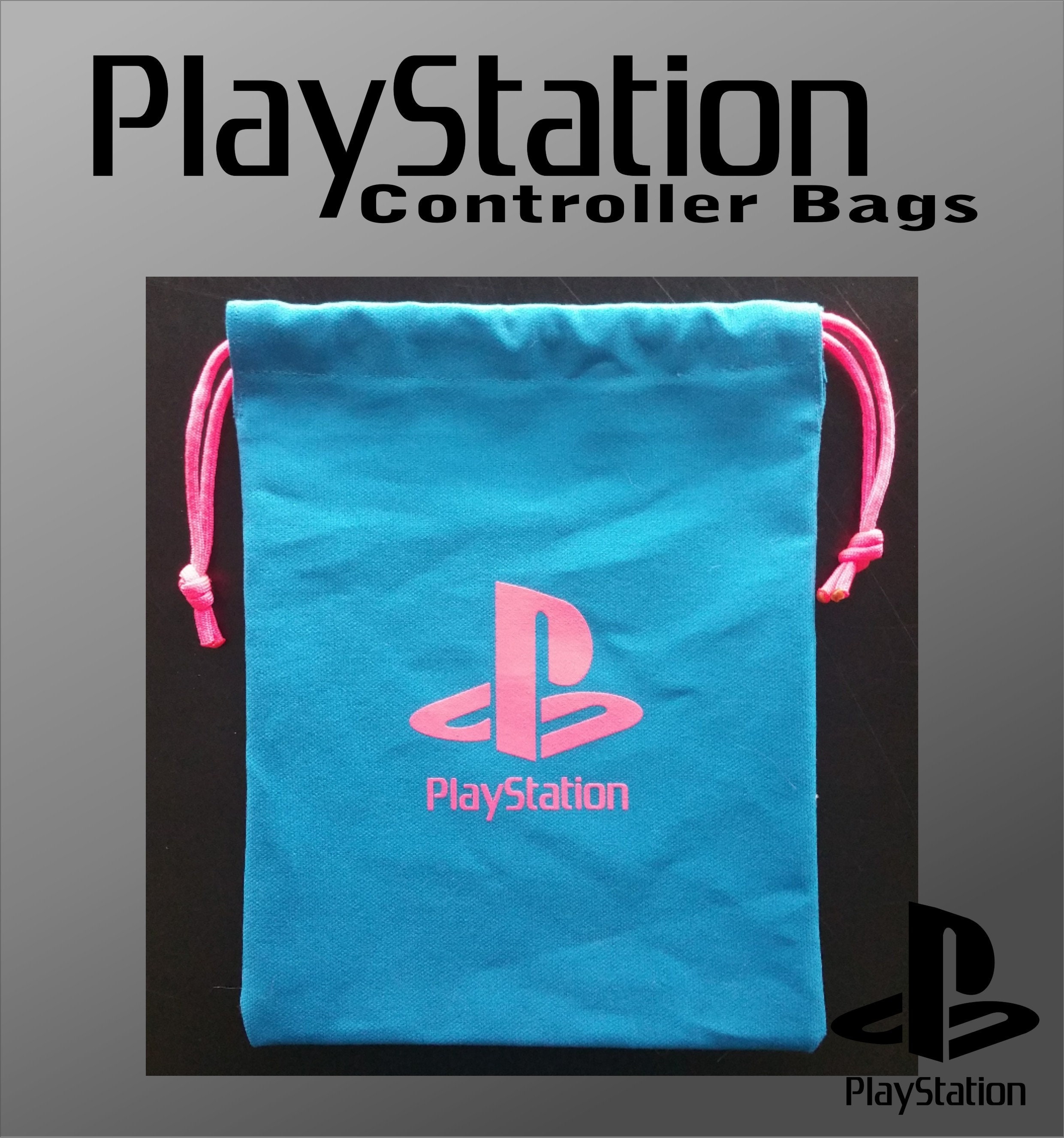 Sony Playstation Pull String Controller Bags - Etsy