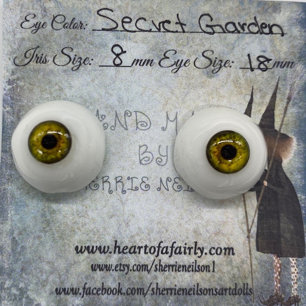 Custom or Resin - Glass like eyes Secret Garden