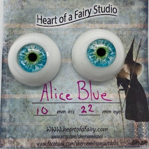 Custom or Resin - Glass like eyes - Alice Blue