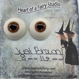Custom or Resin - Glass like eyes - Just Brown -