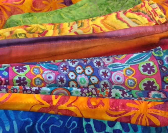 Boho Hippie Chic Cloth Napkins, Colorful Cotton Fabric