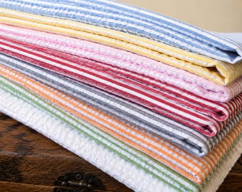 Cotton SEERSUCKER Cloth Napkins, Set of 4, by Chow with ME