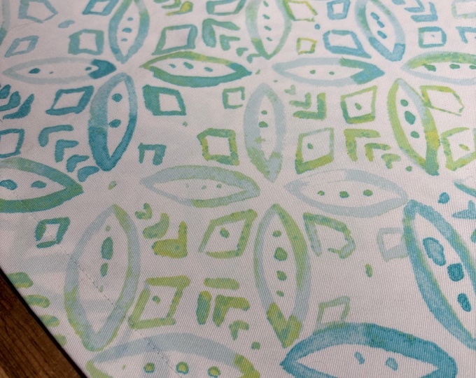 Teal Aqua Table Runner, Modern Spring Summer Decor, 14 X 48 Inch