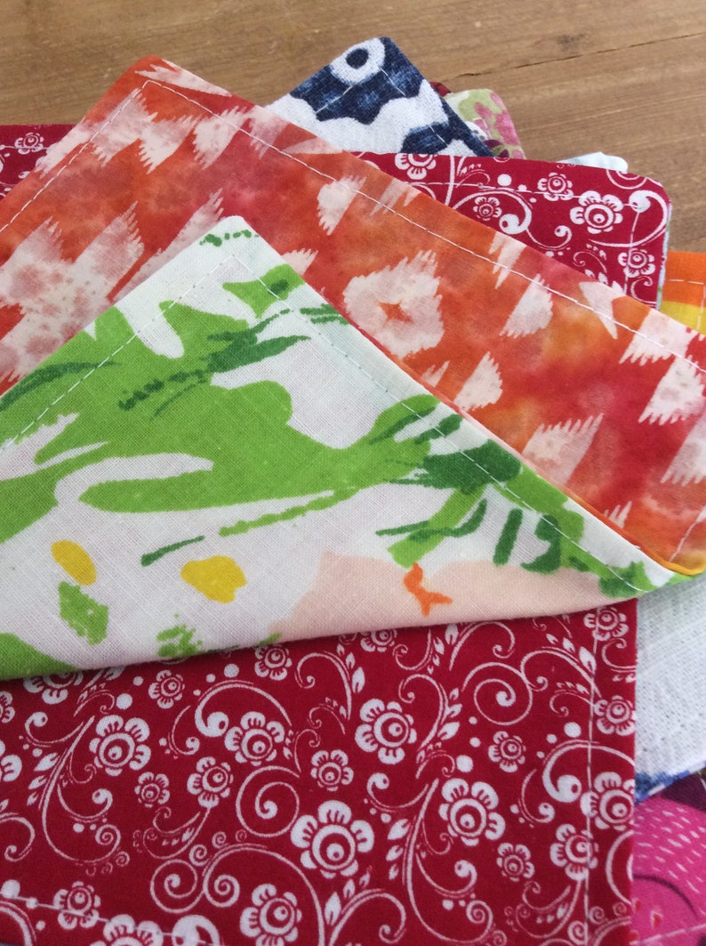 Bulk Cloth Napkins Set of 10 Reversible Two Sided Napkins Etsy