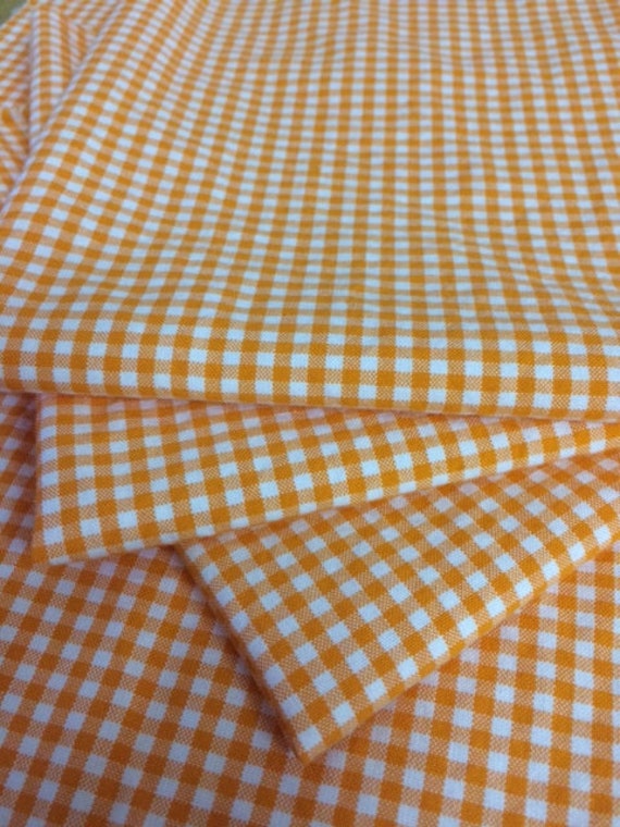 Orange and White Cloth Napkins - Gingham Check, GREAT for Weddings, Events and Everyday Meals by CHOW with ME
